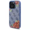 Guess GUHMP16LP4ROPEMCB iPhone 16 Pro 6,3 inch modré puzdro 4G Flowers Print MagSafe