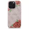Guess GUHMP16LP4ROPEMCP pevné puzdro pre iPhone 16 Pro 6,3 inch ružové 4G Flowers Print MagSafe