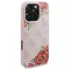 Guess GUHMP16LP4ROPEMCP pevné puzdro pre iPhone 16 Pro 6,3 inch ružové 4G Flowers Print MagSafe