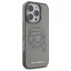 Karl Lagerfeld IML Rhinestones Karl Head puzdro pre iPhone 16 Pro Max (čierna)
