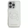 Karl Lagerfeld IML Rhinestones Karl Head zadný kryt pre iPhone 16 Pro Max (transparentná)