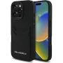 KARL LAGERFELD HC Grained PU Card Slot Metal Elongated puzdro pre iPhone 16 Pro čierna