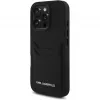 KARL LAGERFELD HC Grained PU Card Slot Metal Elongated puzdro pre iPhone 16 Pro čierna