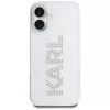 KARL LAGERFELD IML Rhinestones Logo zadný kryt pre Apple iPhone 16 - transparentná