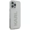 Karl Lagerfeld IML Rhinestones Logo puzdro pre iPhone 16 Pro, transparentná