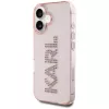 Karl Lagerfeld IML Rhinestones Logo zadný kryt pre iPhone 16, ružová