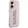 Karl Lagerfeld IML Rhinestones Logo zadný kryt pre iPhone 16, ružová