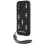 Karl Lagerfeld Saffiano Crystals with Chain puzdro pre iPhone 16 čierna