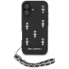 Karl Lagerfeld Saffiano Crystals with Chain puzdro pre iPhone 16 čierna