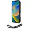Karl Lagerfeld Saffiano Crystals with Chain puzdro pre iPhone 16 čierna