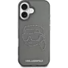 Karl Lagerfeld IML Rhinestones Karl Head puzdro pre iPhone 16 (čierna)