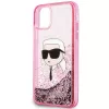 Karl Lagerfeld KLHCN61LNKHCP pevné puzdro pre iPhone 11/XR, ružová, Glitter Karl Head