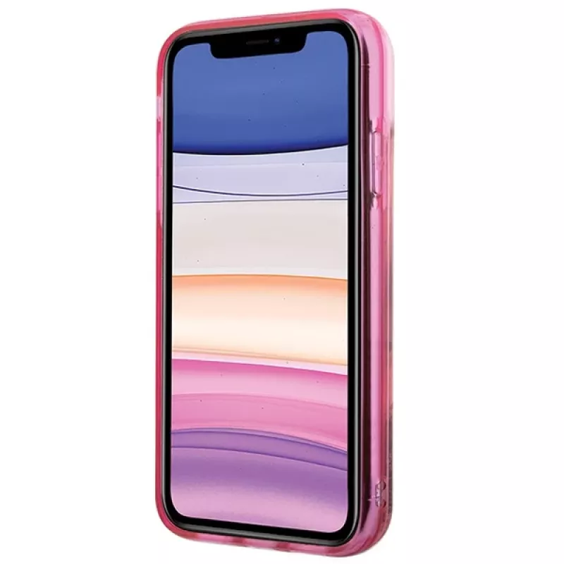 Karl Lagerfeld KLHCN61LNKHCP pevné puzdro pre iPhone 11/XR, ružová, Glitter Karl Head