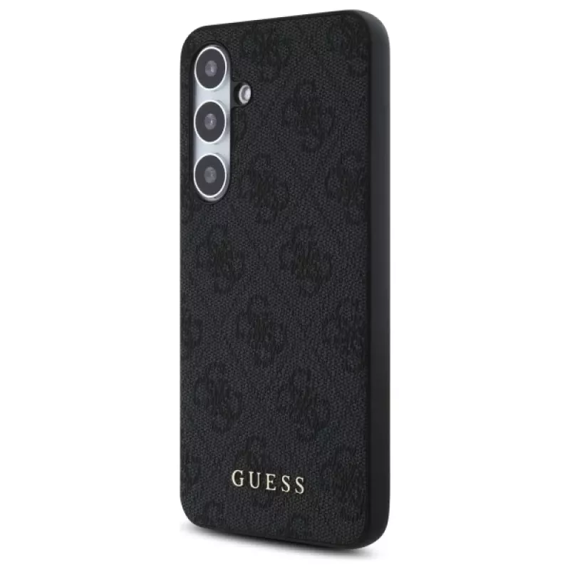 Guess 4G Metal Gold Logo zadný kryt pre Samsung Galaxy S24 FE - sivá