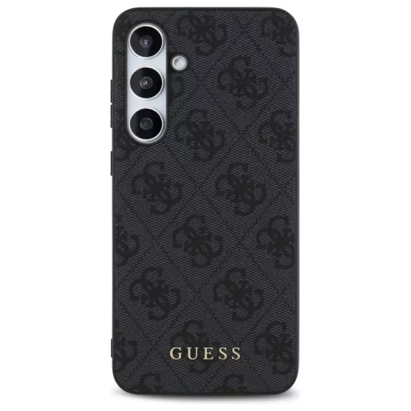 Guess 4G Metal Gold Logo zadný kryt pre Samsung Galaxy S24 FE - sivá