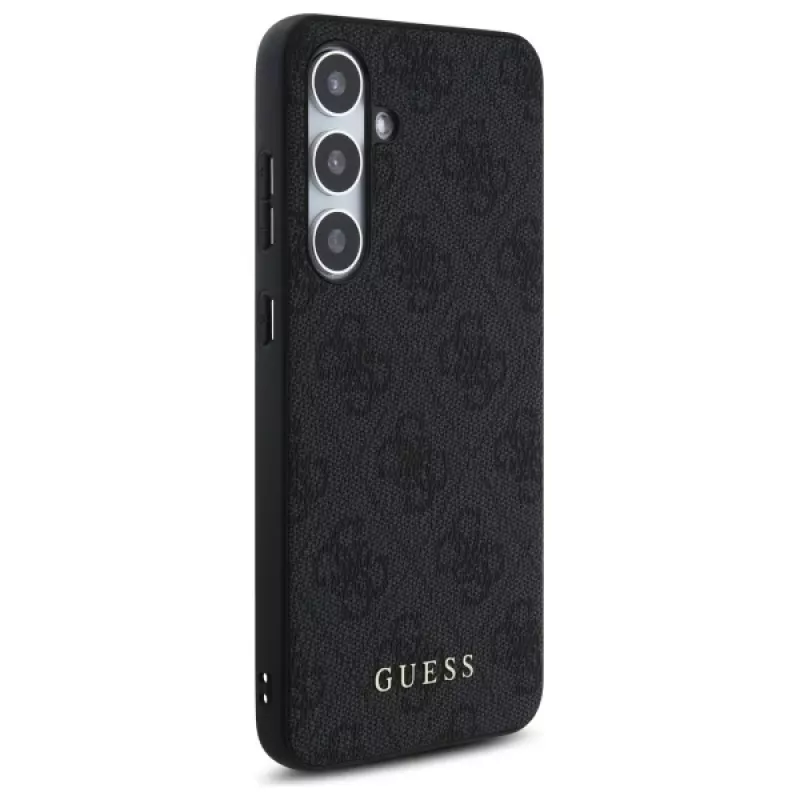 Guess 4G Metal Gold Logo zadný kryt pre Samsung Galaxy S24 FE - sivá