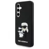 Karl Lagerfeld KLHCS24FE3DRKCNK S24 FE S721 čierna/čierna pevné puzdro 3D Rubber Karl&Choupette
