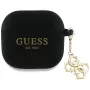Guess Silicone 4G Charm puzdro pre AirPods 4 - čierna