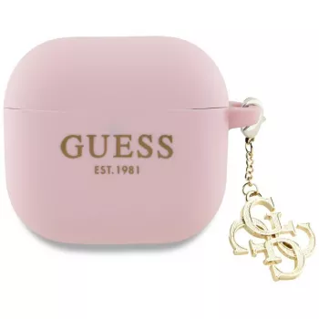 Guess GUA4LECG4P AirPods 4 kryt ružová silikón 4G Charm