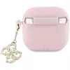 Guess GUA4LECG4P AirPods 4 kryt ružový silikón 4G Charm