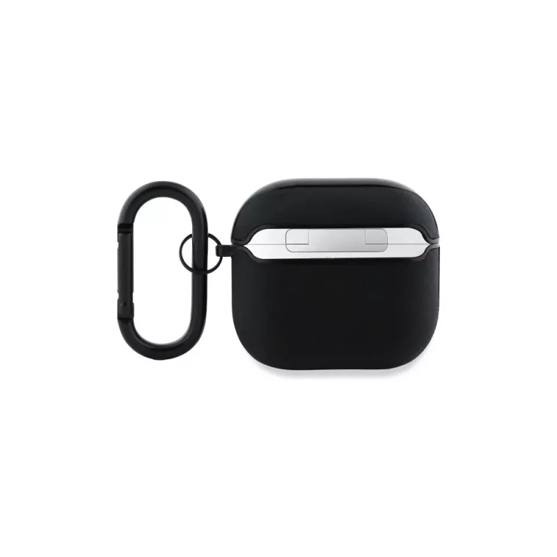 BMW BMA4SSLBK AirPods 4 kryt čierny pravá koža strieborné logo