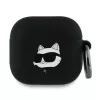 Karl Lagerfeld KLA4RUNCHK kryt na AirPods 4 čierny silikónový Choupette Head 3D