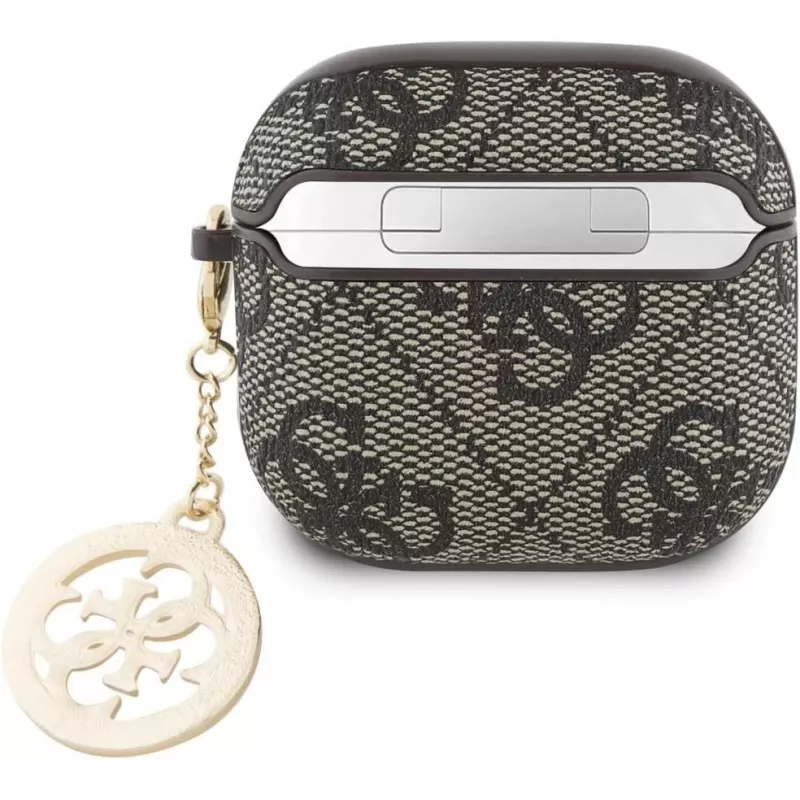 Guess 4G Strass Charm ochranný kryt pre Apple AirPods 4, hnedý