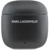 KARL LAGERFELD kovové slúchadlá TWS s potlačeným logom s ANC/ENC - čierne