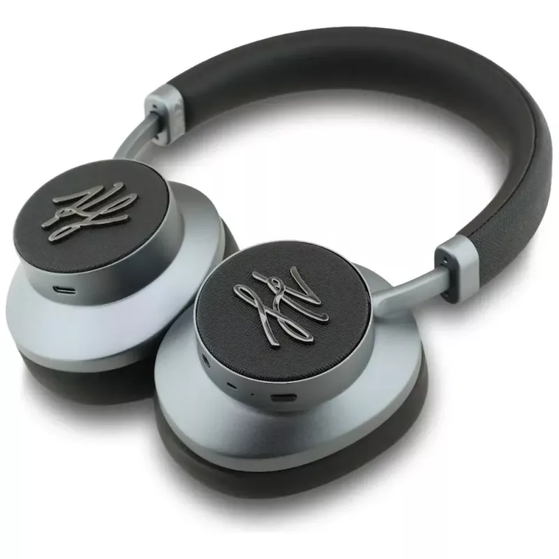 KARL LAGERFELD Grained Initials Bluetooth ANC náhlavné slúchadlá čierne