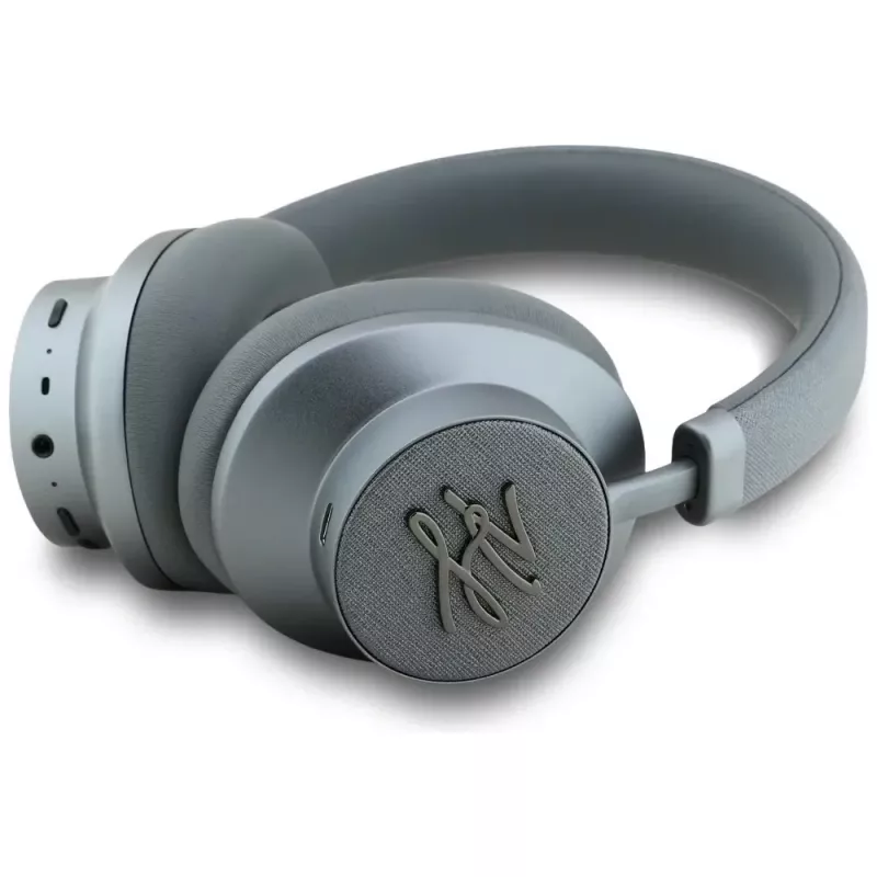 Karl Lagerfeld Grained Initials Bluetooth ANC náhlavné slúchadlá sivé