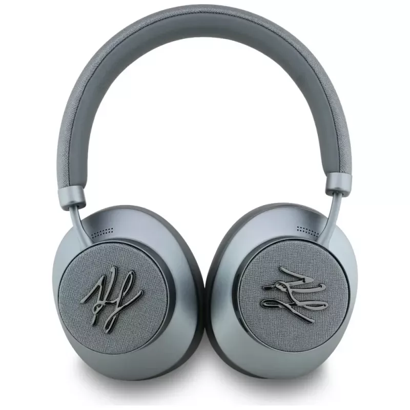 Karl Lagerfeld Grained Initials Bluetooth ANC náhlavné slúchadlá sivé