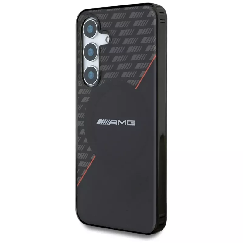 AMG dvojvrstvový kryt Rhombs MagSafe pre Samsung Galaxy S25+ čierno-červený