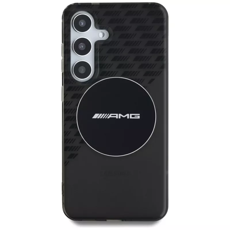 Mercedes-AMG priehľadný kryt Rhombs MagSafe pre Samsung Galaxy S25 čierny