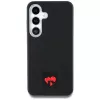 DKNY kožený kryt Heart of NY pre Samsung Galaxy S25 čierny