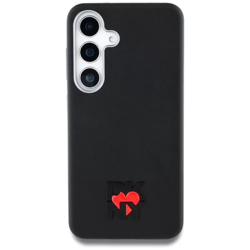 DKNY kožený kryt Heart of NY pre Samsung Galaxy S25 čierny