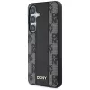 DKNY kožený kryt Checkered Pattern MagSafe pre Samsung Galaxy S25, čierny