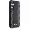 DKNY kožený kryt Checkered Pattern MagSafe pre Samsung Galaxy S25, čierny