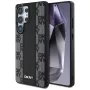 DKNY kožený kryt Checkered Pattern MagSafe pre Samsung Galaxy S25 Ultra čierny
