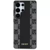DKNY kožený kryt Checkered Pattern MagSafe pre Samsung Galaxy S25 Ultra čierny