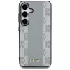 DKNY kožený kryt Checkered Pattern MagSafe pre Samsung Galaxy S25 - taupe