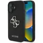 Guess Grained Big 4G Logo Small Classic Logo kryt pre iPhone 16 (čierny)