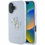 Guess Grained Big 4G Logo Small Classic Logo zadný kryt pre Apple iPhone 16 - modrý