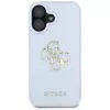 Guess Grained Big 4G Logo Small Classic Logo zadný kryt pre Apple iPhone 16 - modrý