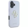 Guess Grained Big 4G Logo Small Classic Logo zadný kryt pre Apple iPhone 16 - modrý