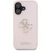 Guess Grained Big 4G Logo Small Classic Logo zadný kryt pre Apple iPhone 16 - ružový
