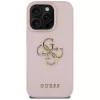 Guess Grained Big 4G Logo Small Classic Logo zadný kryt pre Apple iPhone 16 Pro (ružový)