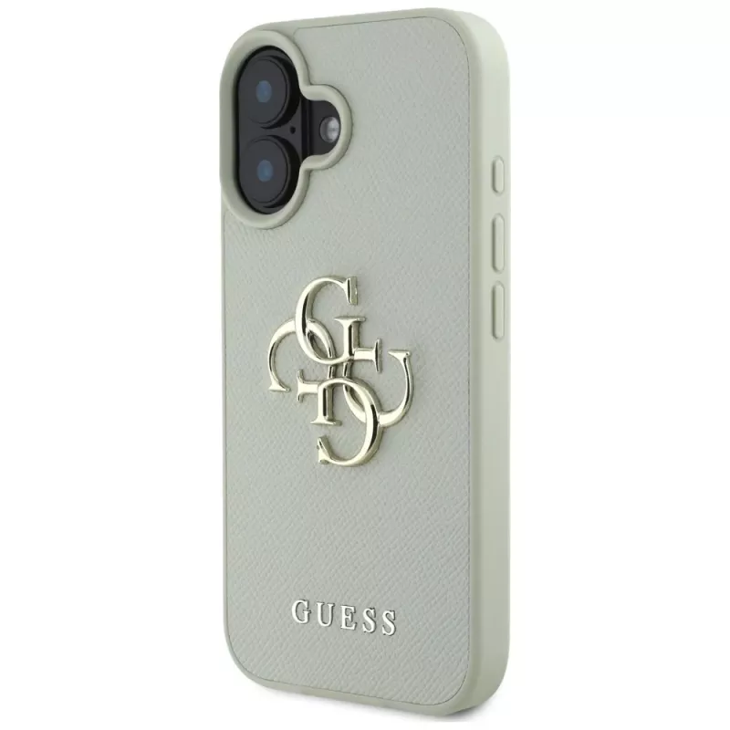 Guess Grained Big 4G Logo Small Classic zadný kryt pre iPhone 16 - zelený