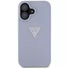 Guess Hot Stamp 4G Pattern Triangle Metal Logo kryt pre iPhone 16 (fialový)