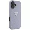 Guess Hot Stamp 4G Pattern Triangle Metal Logo kryt pre iPhone 16 (fialový)