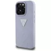 Guess Hot Stamp 4G Pattern Triangle Metal Logo kryt pre iPhone 16 Pro Max (fialový)